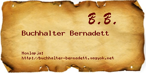 Buchhalter Bernadett névjegykártya